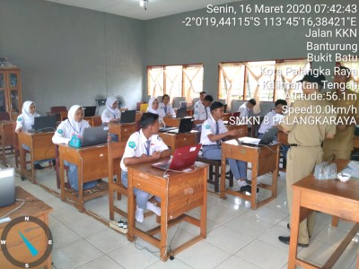Kunjungan PLT kadisdik pd UNBK 2020